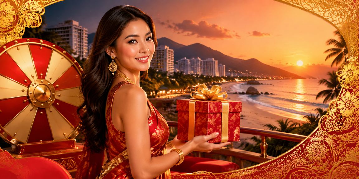 Meja roulette dengan motif batik di Pulau Pinang dalam suasana kasino hiburan tempatan